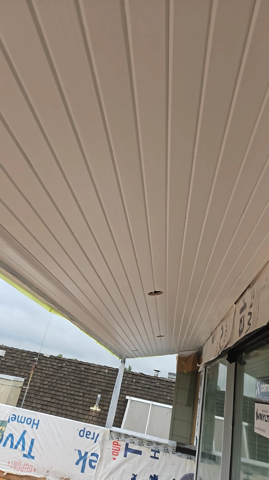 Rich, Warm Tongue and Groove Pine Soffits